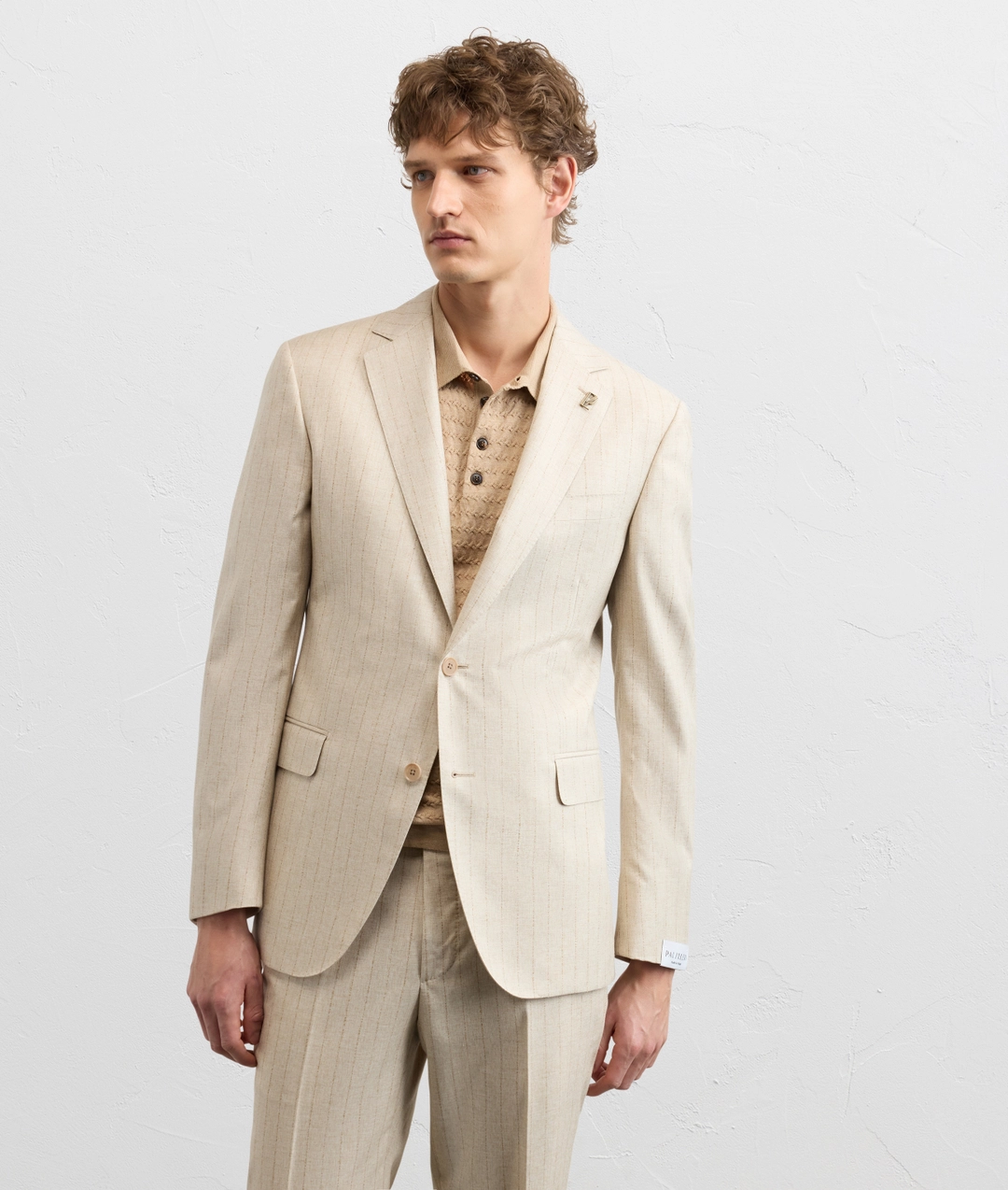 natural colored wool cotton and silk Vicenza line dress — photo 3 of 5