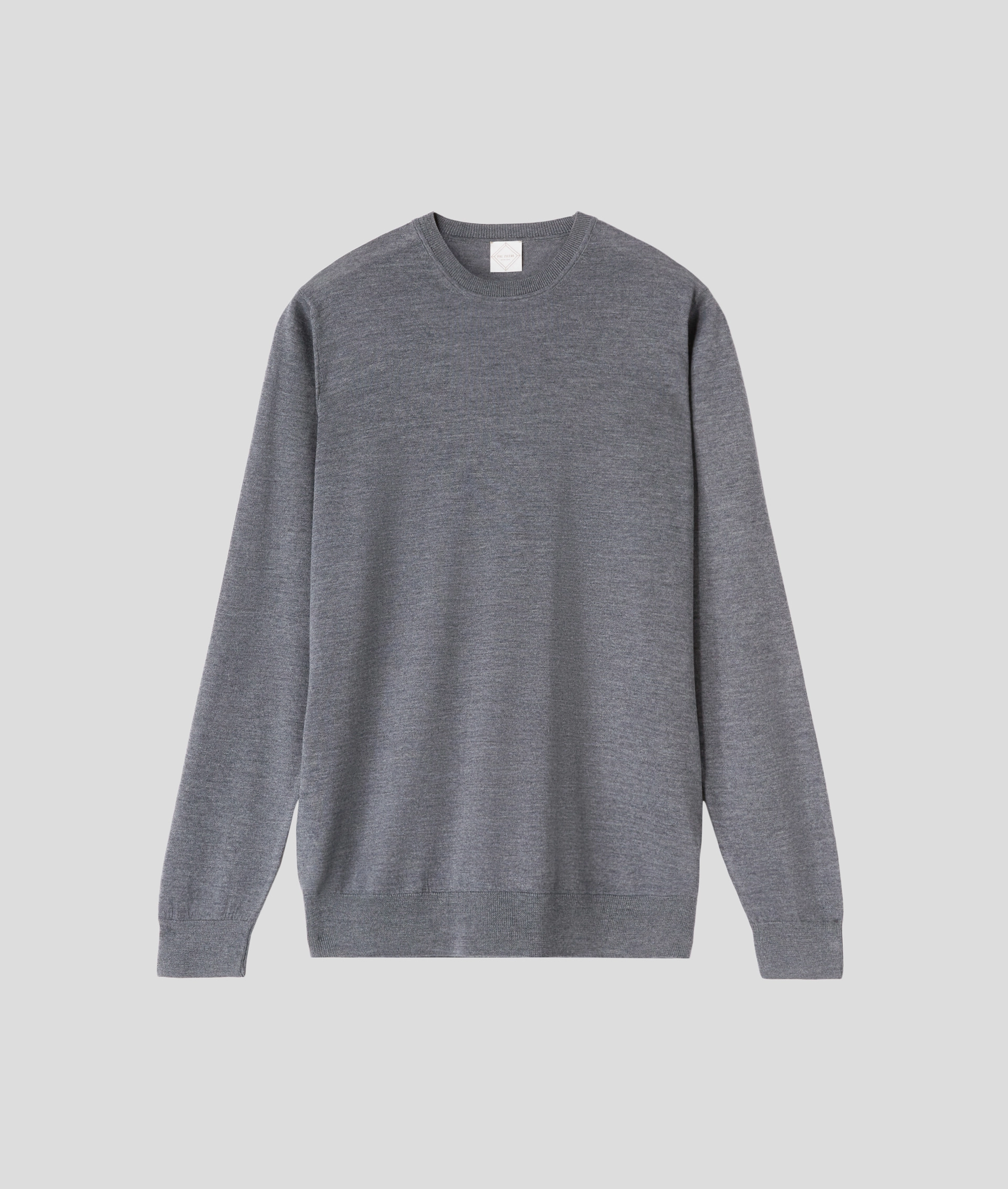 Crewneck Sweater in Virgin Wool Grey