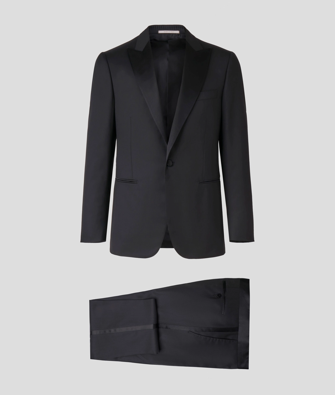 Suit in Pure Wool Regular Fit Black