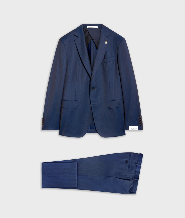 navy blue virgin wool solaro super 130s vicenza line dress