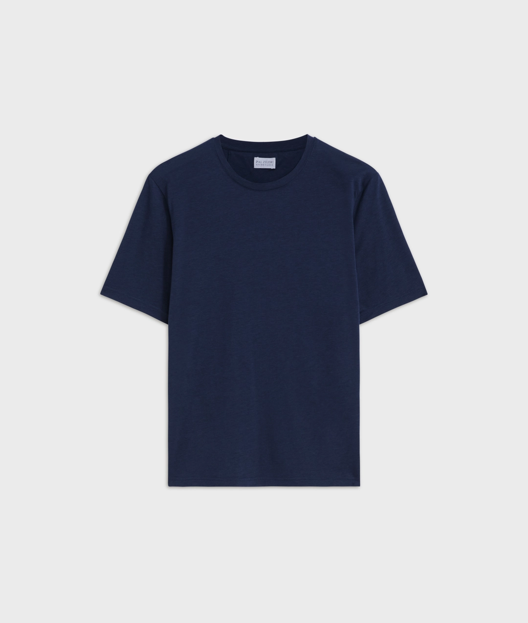 navy blue lightweight cotton and lyocell jersey t shirt