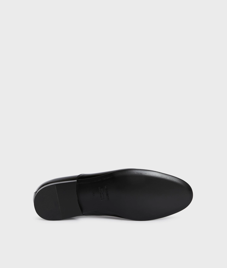 black calfskin and patent leather brogues — photo 3 of 3